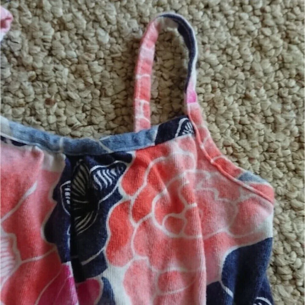 Gymboree Floral Print Sleeveless Dress in Pink White Blue 12-18M